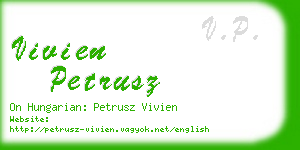 vivien petrusz business card